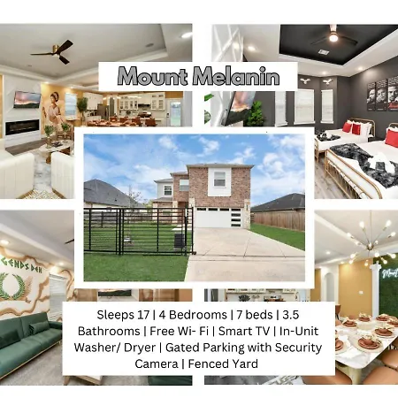 Mount Melanin Spacious 4Bd Home Sleeps 17 - Near Nrg Stadium